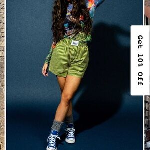 Citrus Stripe Boxers Lala Shorts NIB L/XL